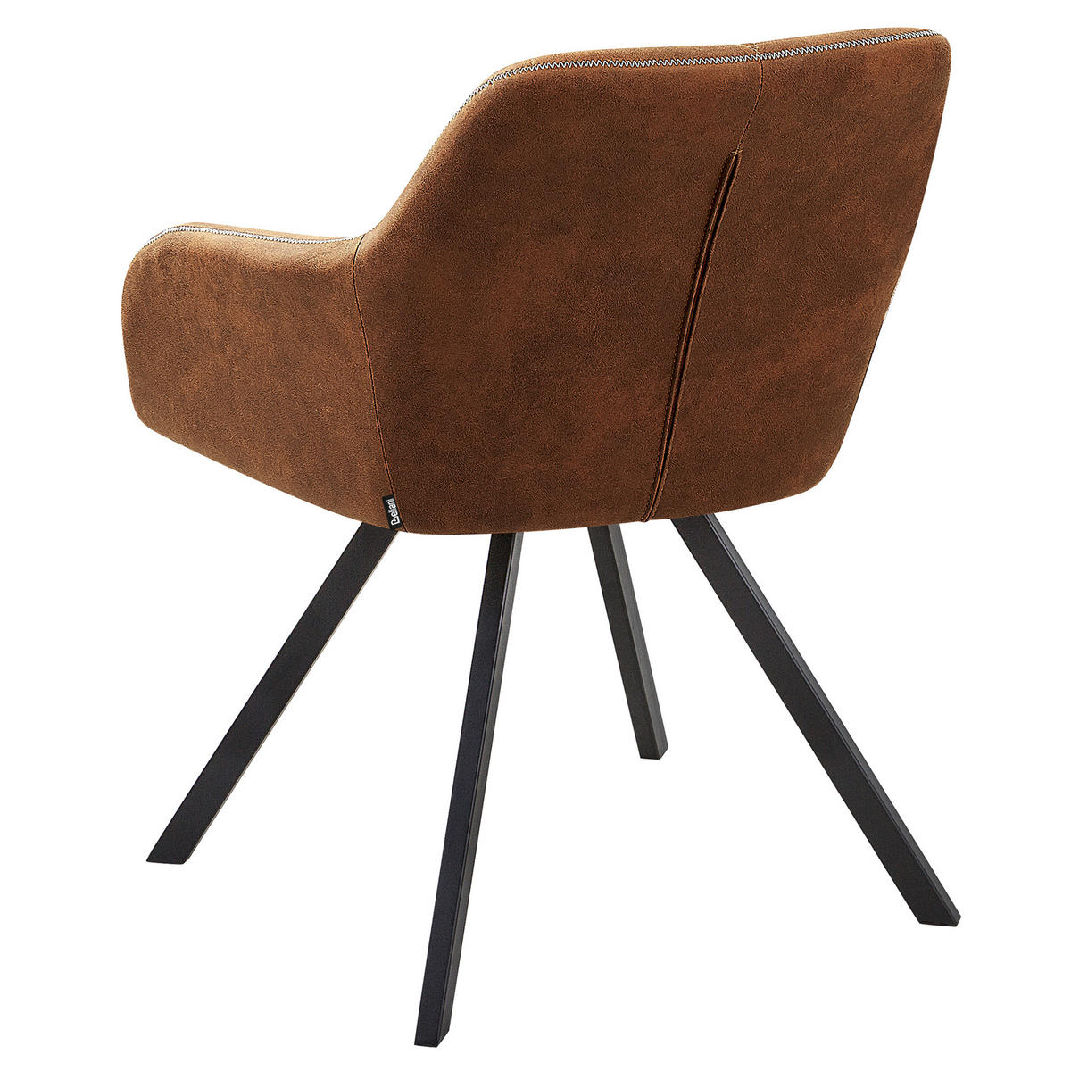 JÍDELNÍ ŽIDLE sada 2 ks čalounění Hnědá Monee - hnědá, kov/textil (48/78/50cm) - Beliani