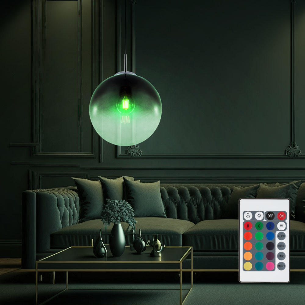 Thumbnail - Globo Lighting Led, Grau, Glas, Rund, F, 30x120x30 cm, Lampen & Leuchten, LED Beleuchtung, LED-Hängeleuchten