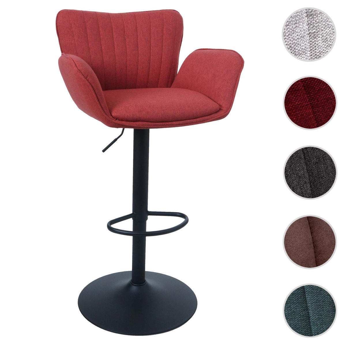 BARHOCKER Rot - Rot, Textil (50/110/45cm) - MCW