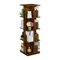 BÜCHERREGAL - Braun, Holzwerkstoff/Metall (39/125.5/39cm) - Relaxdays
