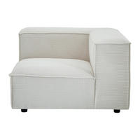 SESSEL mit gerader Rückenlehne - 1 Person - samt - beige Ruzolo - Beige, Holz/Textil (103/67/103cm) - Vente-Unique