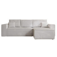 ECKSOFA Prato XL Hellgrau - Hellgrau/Schwarz, Holz/Kunststoff (280/170cm) - Graingold