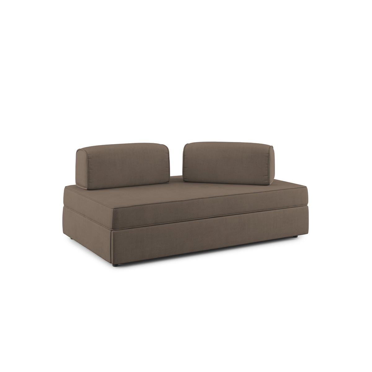 LINEARSOFA Liberty ausziehbar - Braun, Textil (160/42/105cm) - Divani.store