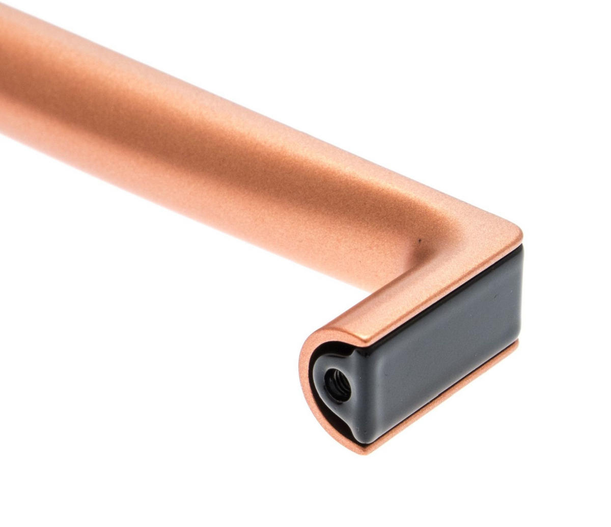 MÖBELGRIFF BA 160mm Küchengriff Kupfer & Schwarz BiColor Schrankgriff modern - Schwarz, Metall (1.8/3.4/17cm)