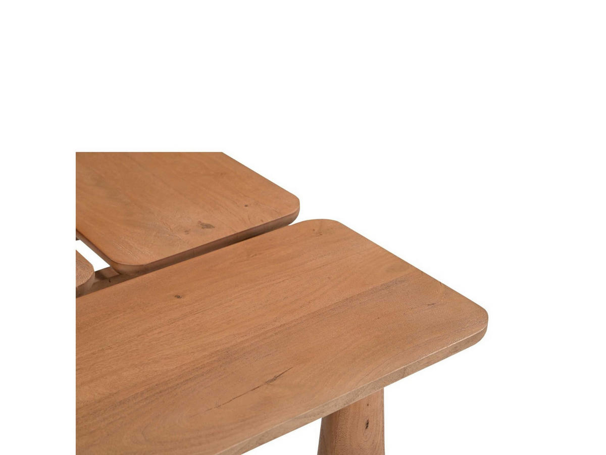 COUCHTISCH Vona Mangoholz 80 cm / 70 cm Natur - Naturfarben, Holz (70/80/36cm)