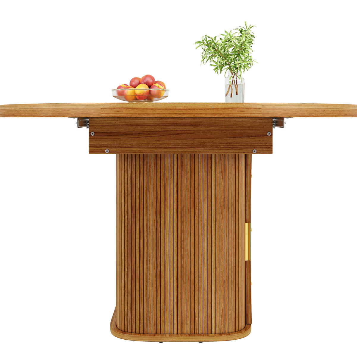 ESSTISCH 118-158/118/77 cm ausziehbar mit Klapp- und Hebemechanismus aus MDF, Walnut - Braun, Holzwerkstoff (118/118/77cm) - Redom