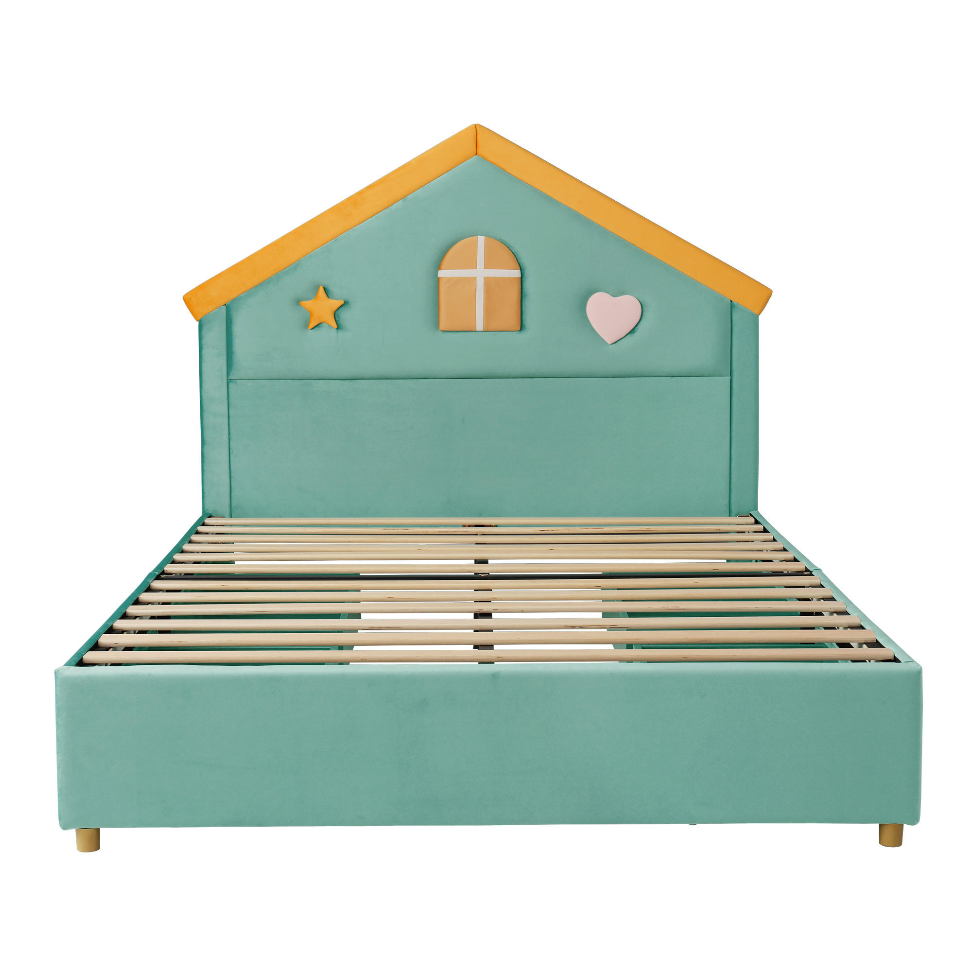 XXXLutz Kinderbett Grün, Blau