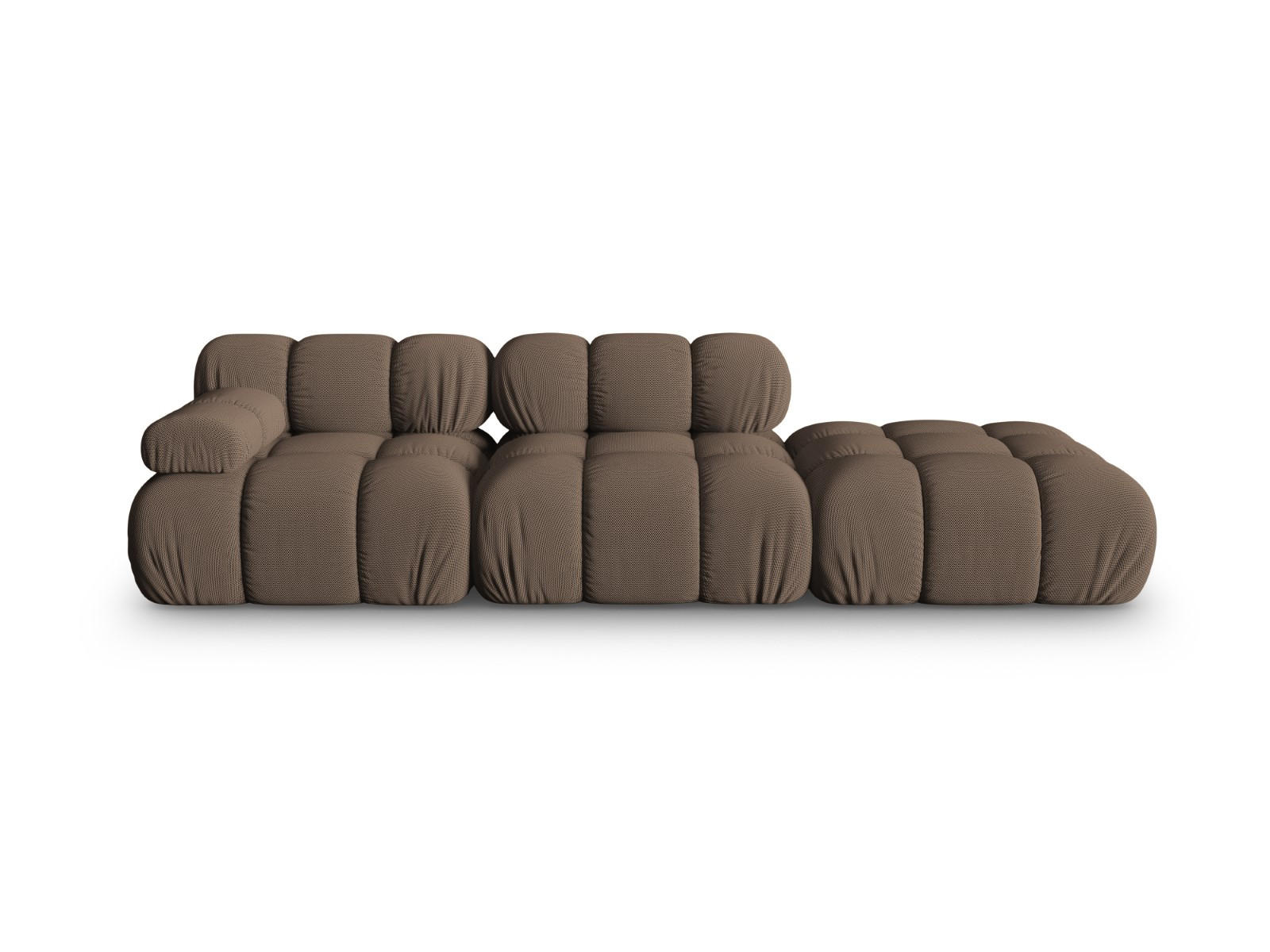 SOFA modular rechts Bellis aus 3D-Stoff braun 4 Sitzplätze - Braun, Textil (282/70/94cm) - Micadoni