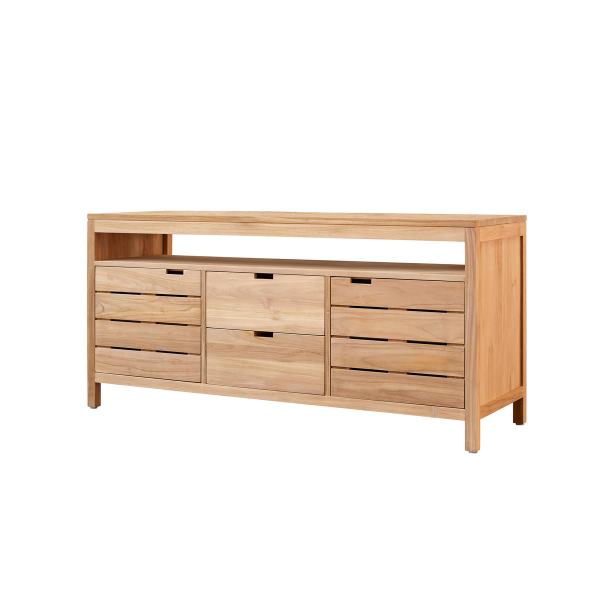 WASCHTISCHUNTERSCHRANK Serena Natur aus Teak - Naturfarben, Holz (165/78/55cm) - Tikamoon