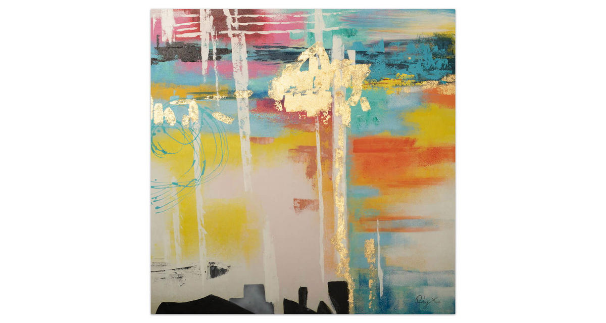 ACRYLBILD HANDGEMALT 80/80 cm - Multicolor, Holz/Textil (80/80cm) - KUNSTLOFT