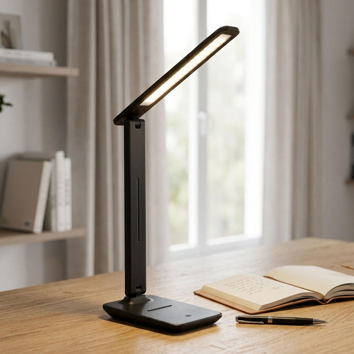 LED TISCHLEUCHTE CCT USB Akku - Schwarz, Kunststoff (28/11.5/50cm) - Globo Lighting