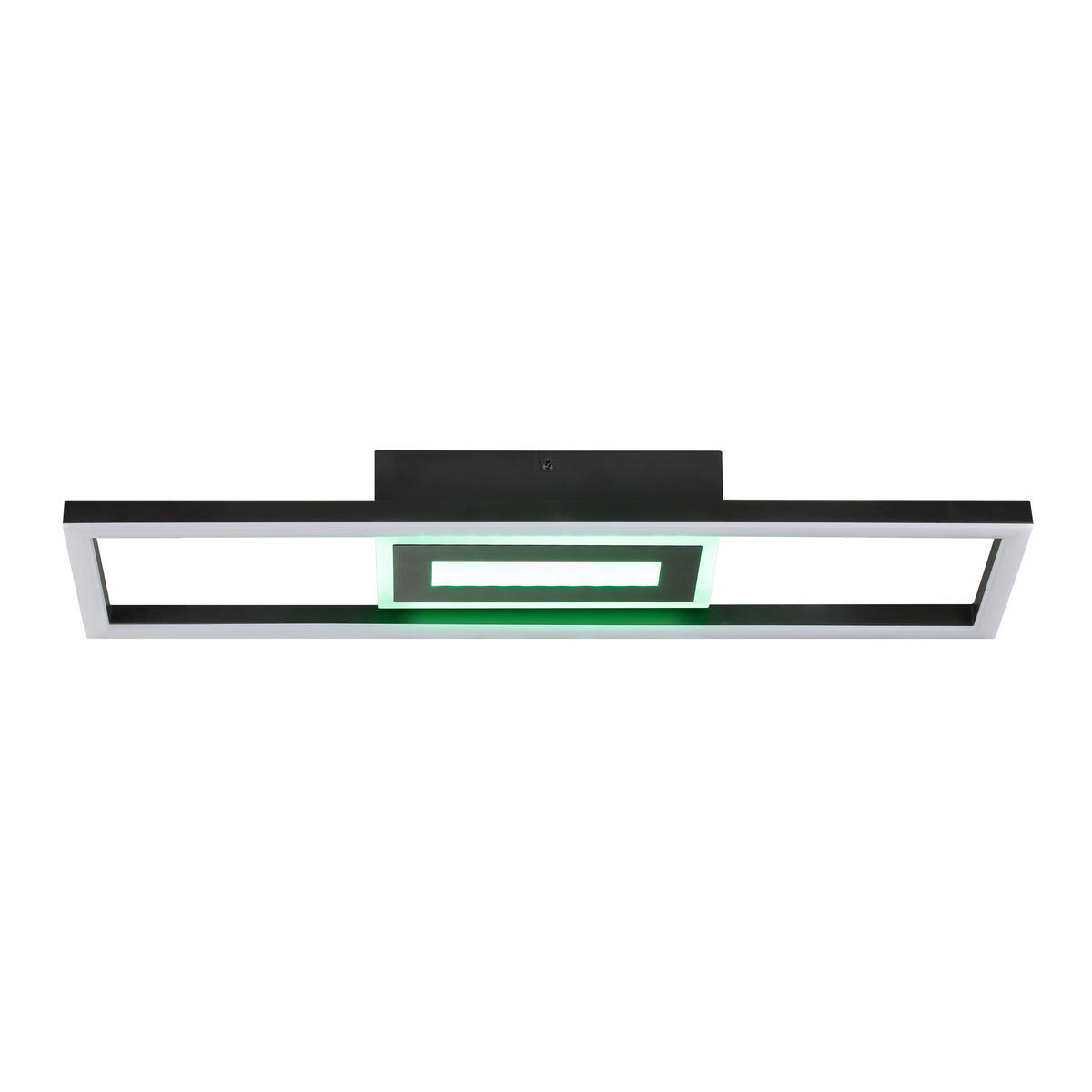 LED DECKENLEUCHTE Besson Schwarz 16/55/5,3 cm - Schwarz, Metall (16/55/5.3cm) - Brilliant