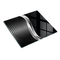 GLASPLATTE 60x52 cm Textur - Schwarz, Glas (60/0.4/52cm) - TULUP