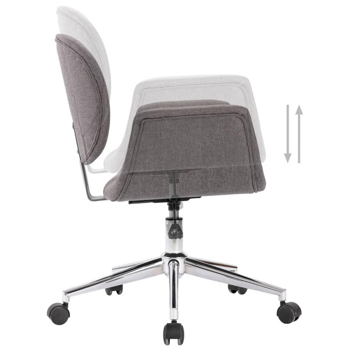 BÜROSTUHL Drehbar Grau Stoff - Grau, Textil (62/87/67cm) - vidaXL