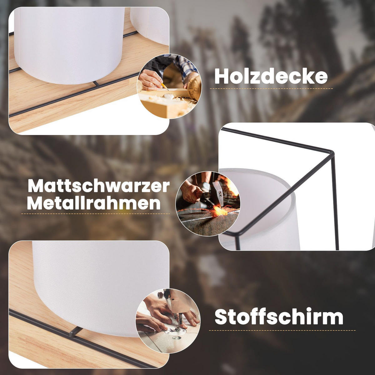 DECKENLEUCHTE Larissara 43/13.5/21 cm - Braun, Metall (43/13.5/21cm) - ZMH