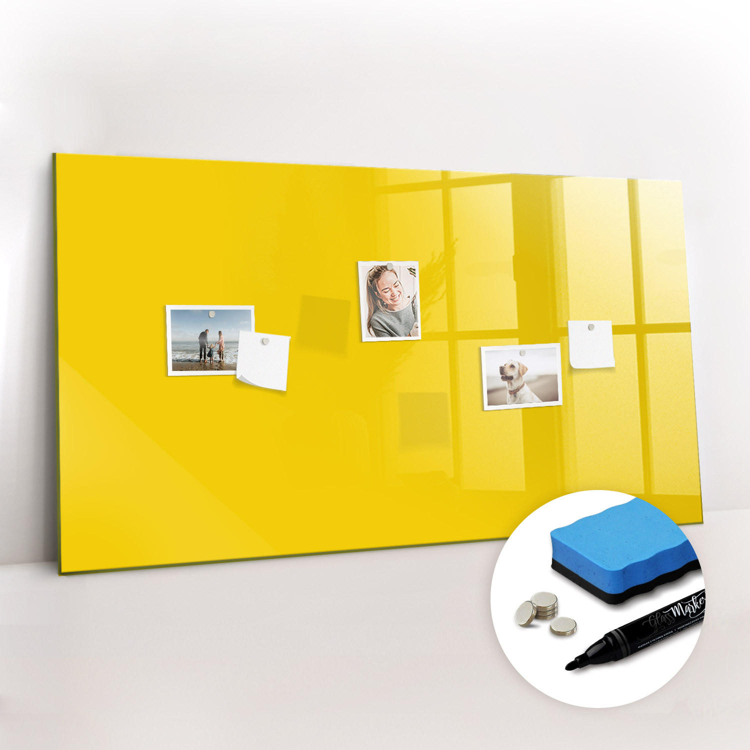 Tulup Magnettafel Gelb 120x0.4x60 cm