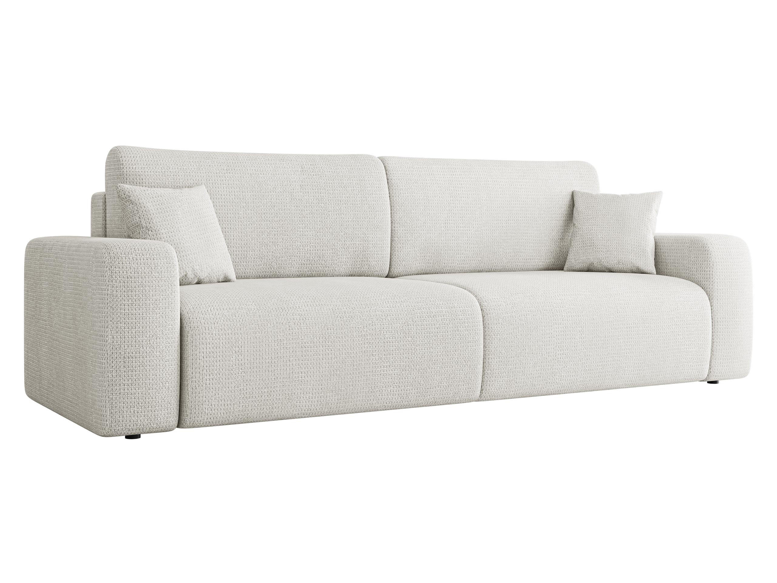 SCHLAFSOFA Piano - Creme/Schwarz, Holz/Kunststoff (245/82/92cm) - MIRJAN24