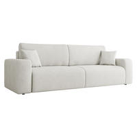 SCHLAFSOFA Piano - Creme/Schwarz, Holz/Kunststoff (245/82/92cm) - MIRJAN24