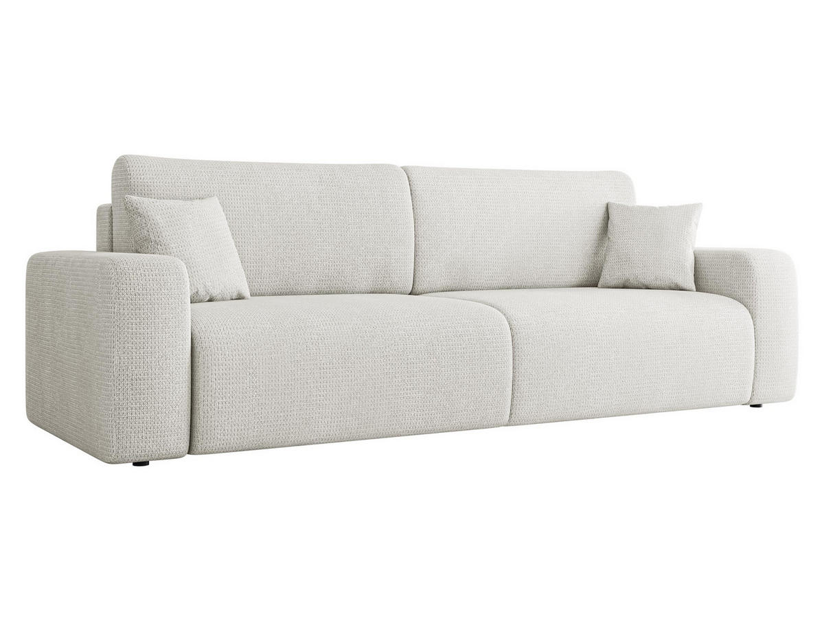 SCHLAFSOFA Piano - Creme/Schwarz, Holz/Kunststoff (245/82/92cm) - MIRJAN24