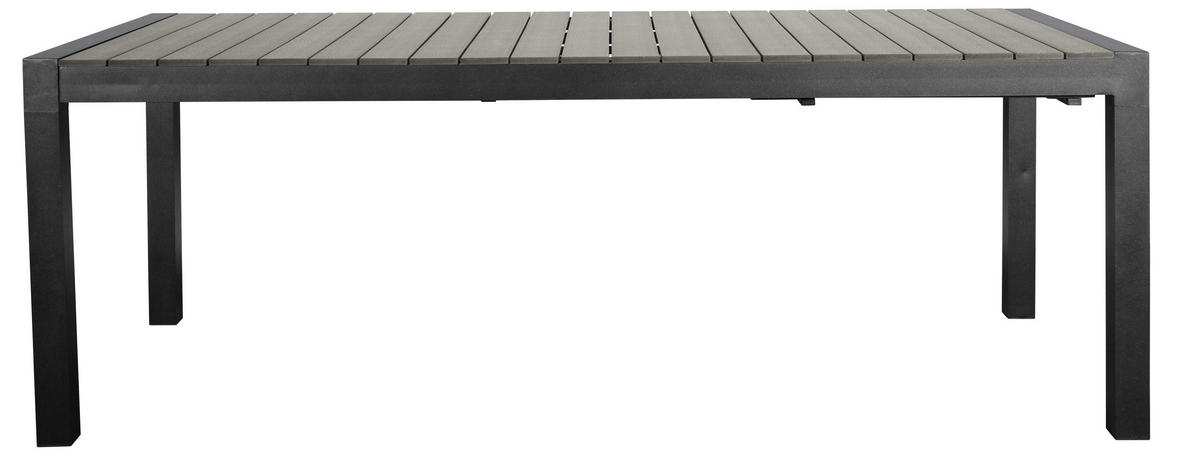 GARTENTISCH Schwarz - Schwarz, Holzwerkstoff (100/343/76cm) - ebuy24