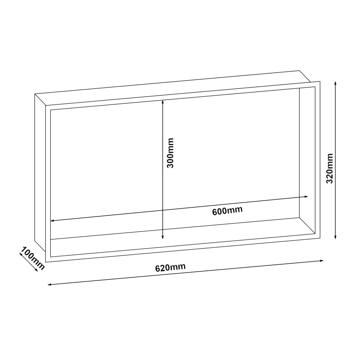 SPRCHOVÝ KOUT Kristinehamn - bílá, kov (32/62/10cm) - [neu.haus]