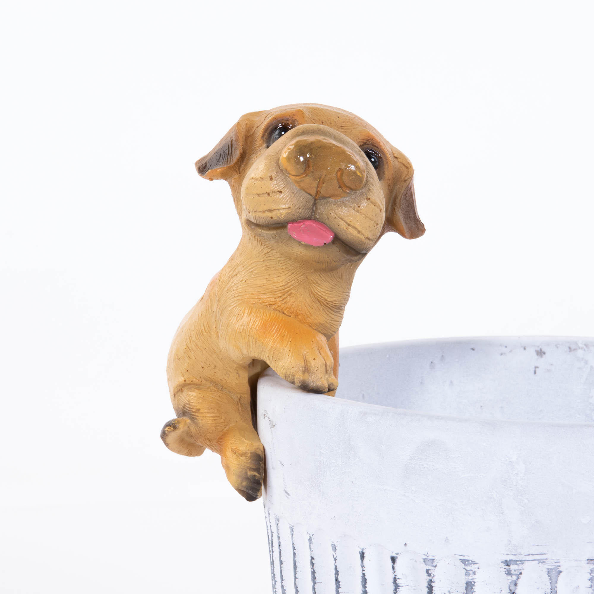 DEKOFIGUR Hundchen für Blumentopf - Multicolor, Kunststoff (9.5/5/9.5cm)