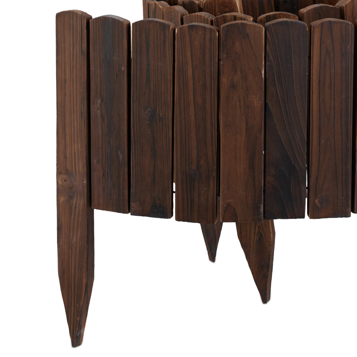 BEETEINFASSUNG - Dunkelbraun, Holz (200/35/1cm) - Relaxdays