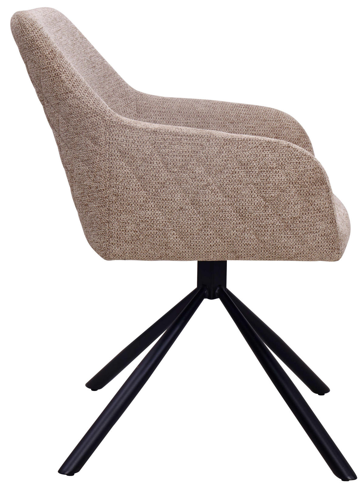 ESSZIMMERSTUHL Cuneo - Schwarz/Braun, Textil/Metall (56/85/60cm) - Mr. Deko