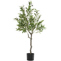 KÜNSTLICHER-OLIVENBAUM Oleand,stabiler Kunststoff-Blumentopf,grün - Grün, Kunststoff (120cm) - tectake