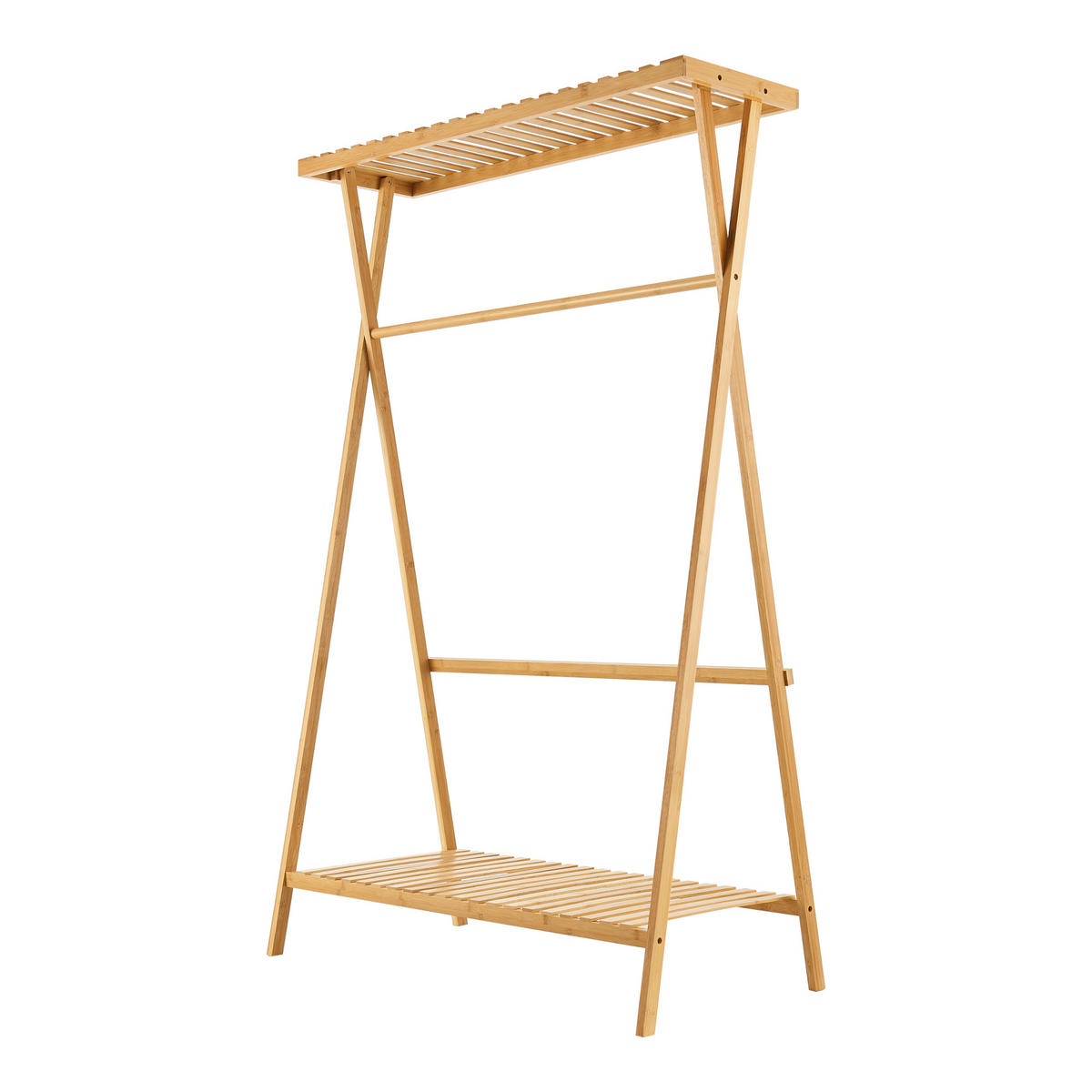 GARDEROBENSTÄNDER Horten - Naturfarben, Holz (90/140/45cm) - [en.casa]
