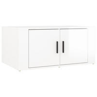 COUCHTISCH Hochglanz-Weiß 80x50x36 cm Holzwerkstoff - Weiß, Holzwerkstoff (80/50/36cm) - furnicato