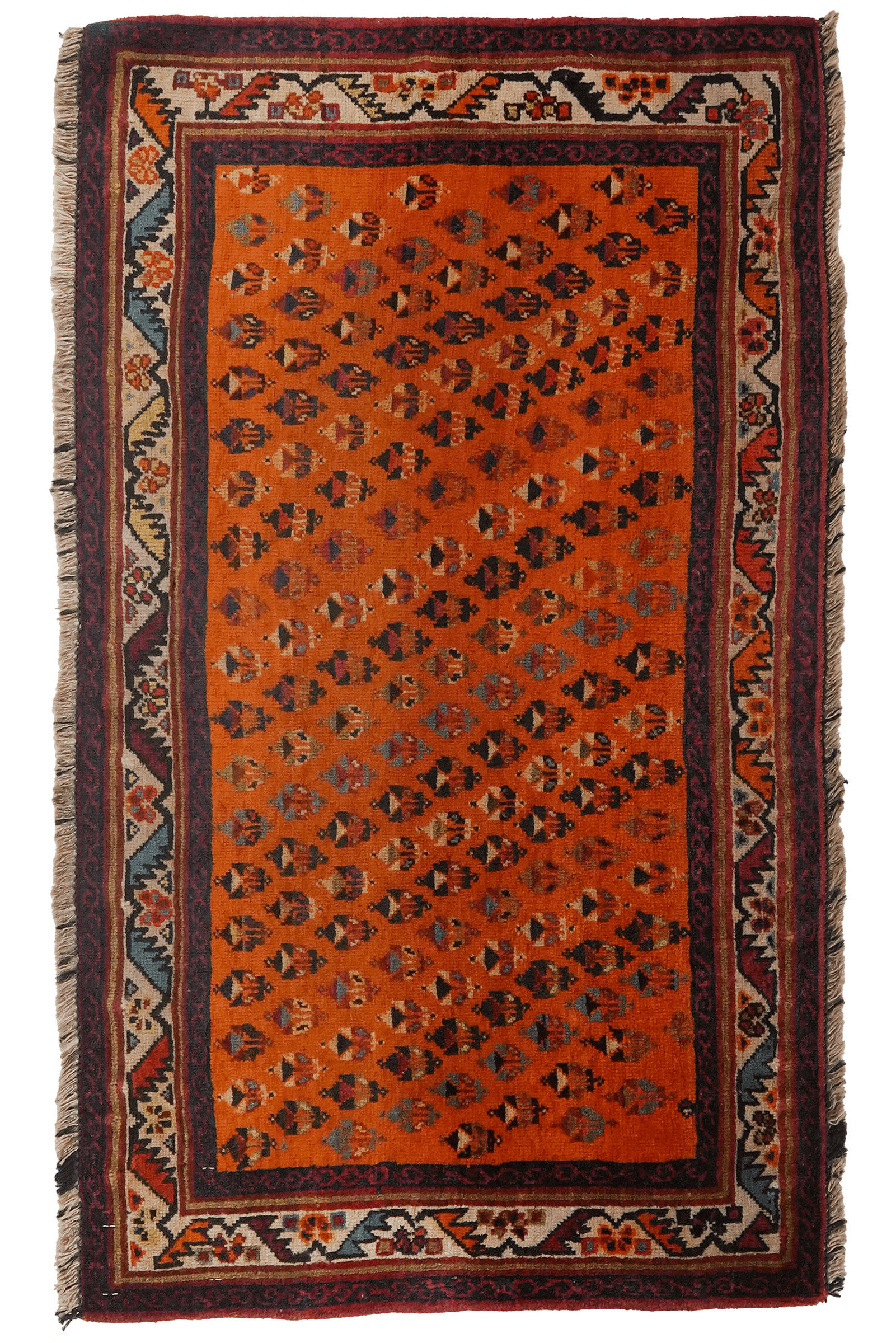 ORIENTTEPPICH handgeknüpft Gashgai Orange 97/57 cm Schurwolle - Orange, Textil (57/97cm) - Looma