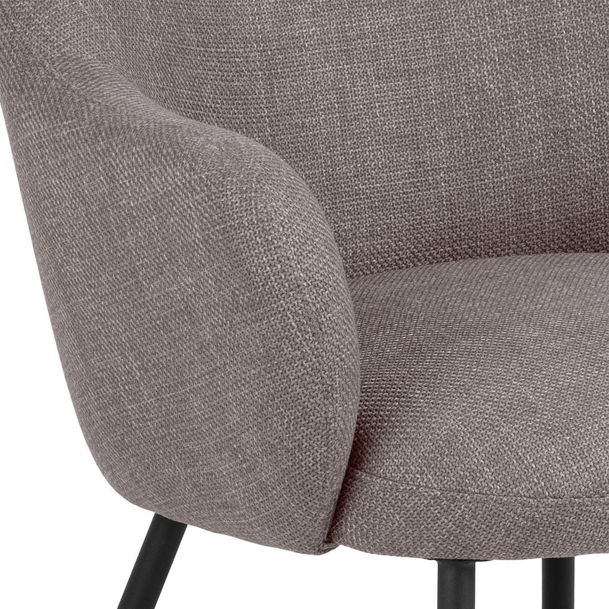 SESSEL, Spencer, Graubraun, Stoff, 70 x 75 x 75 cm - Graubraun, Textil/Metall (70/75/75cm) - ebuy24