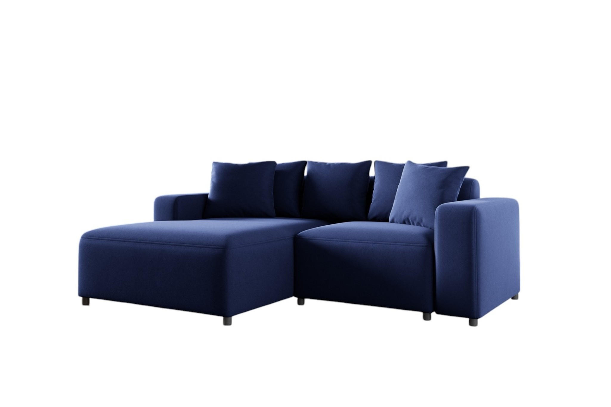 ECKSOFA Megan Xs In Salvador - Dunkelblau, Holzwerkstoff/Textil (240/165cm) - Fun Möbel
