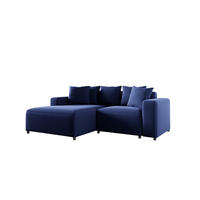 ECKSOFA Megan Xs In Salvador - Dunkelblau, Holzwerkstoff/Textil (240/165cm) - Fun Möbel