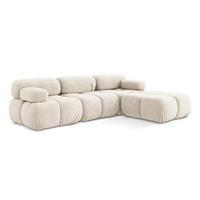 ECKSOFA Beidseitig Chenille Stoff Beige - Beige/Creme, Kunststoff/Textil (285/191cm) - Makamii
