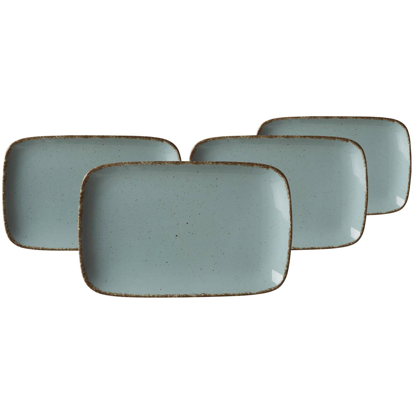 PLATTEN Casa Blau 24 x 15,5 cm 4er Set - Blau, Keramik (15.5/3/24cm) - Ritzenhoff Breker