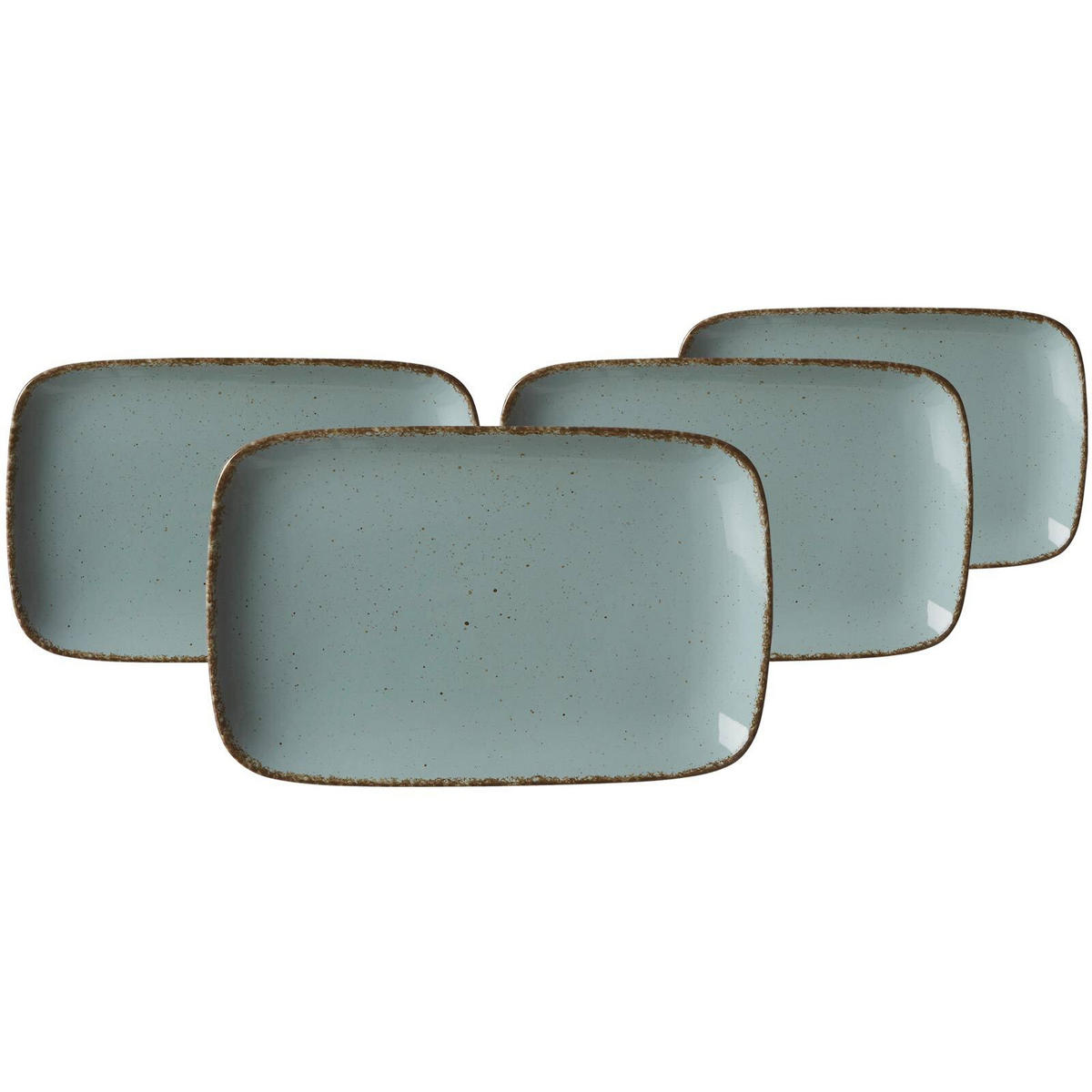 PLATTEN Casa Blau 24 x 15,5 cm 4er Set - Blau, Keramik (15.5/3/24cm) - Ritzenhoff Breker