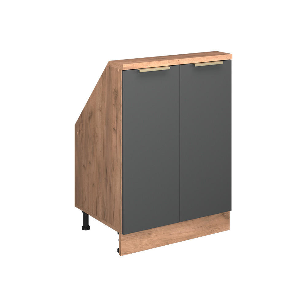 ŠIKMÁ SKŘÍŇ Rion Antracitově zlatý - antracitová, kompozitní dřevo (60/81.6/46cm) - Vicco