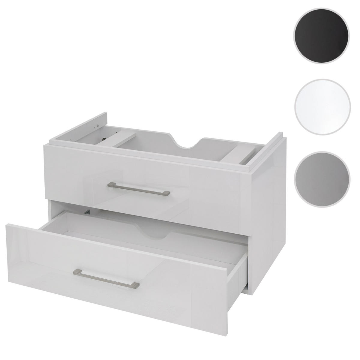 WASCHBECKENUNTERSCHRANK PREMIUM Weiß - Weiß, Holz (89/54/46cm) - MCW