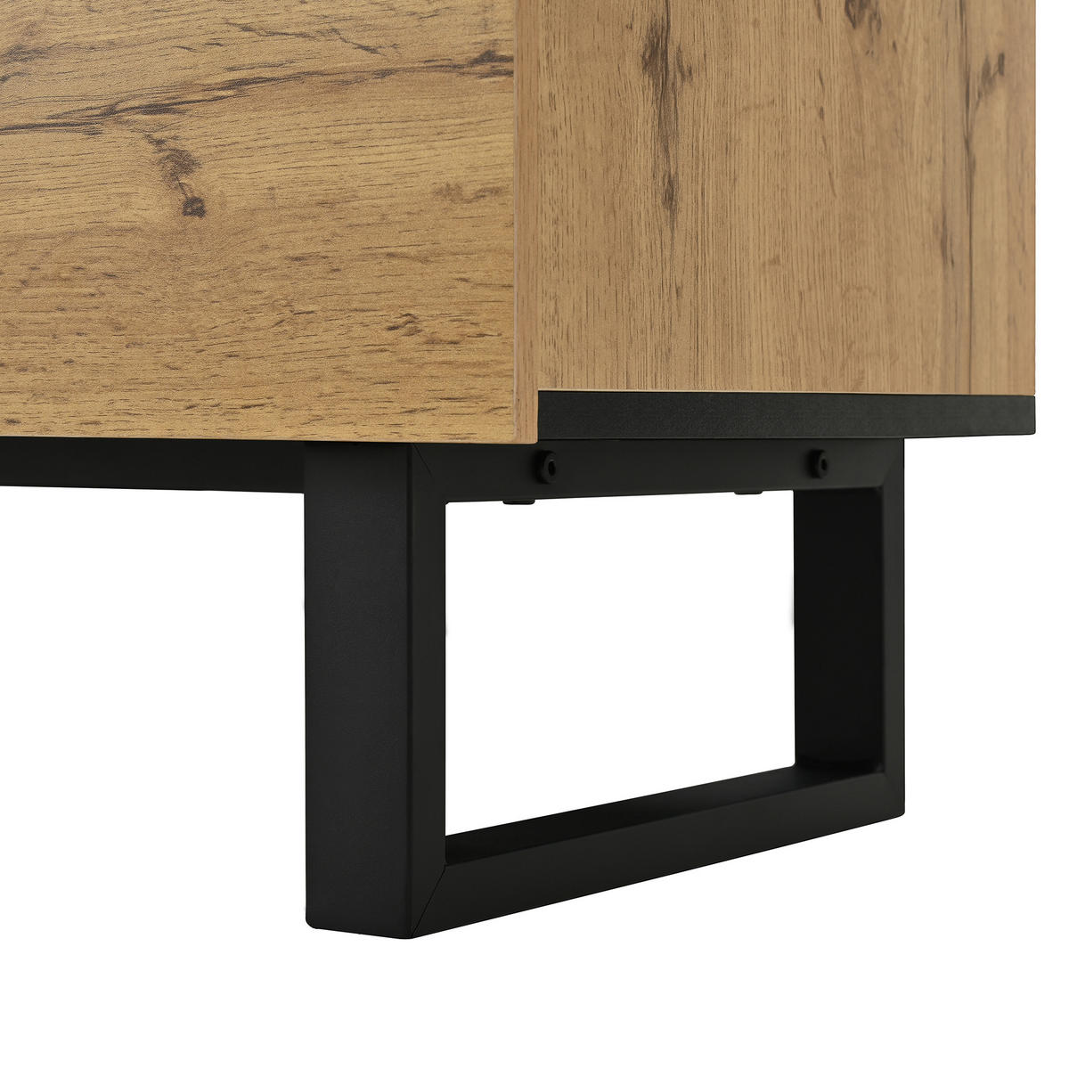 LOWBOARD DE-40242 mit Klappfach und Doppeltüren Holzfarbe - Naturfarben, Holzwerkstoff (180/45/38cm) - ComfortXL