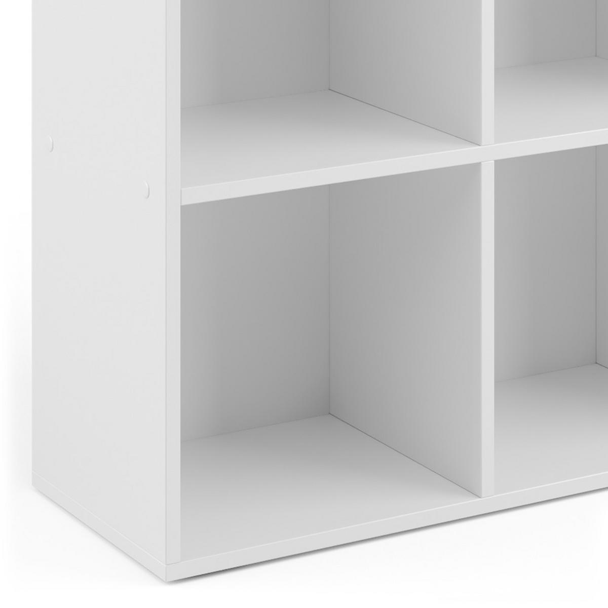 KINDERREGAL Luigi Weiß 72 x 90.2 cm 4 Fächer - Weiß, Holzwerkstoff (72/90.2/30.6cm) - Vicco