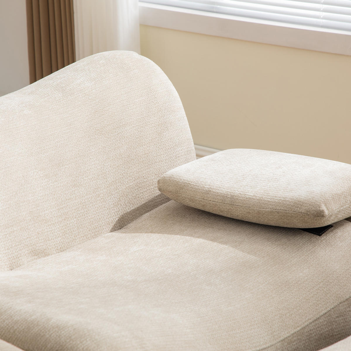 ECKSOFA Chenille Light Khaki ohne Montage - Hellbraun, Textil (284.5/181cm) - WISHDOR