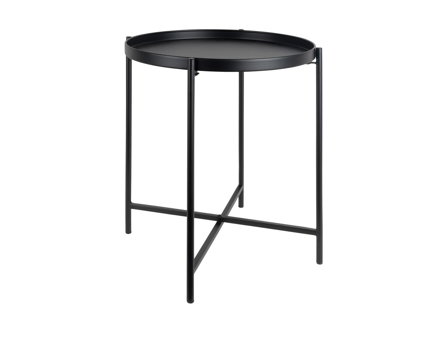 BEISTELLTISCH Meseta Schwarz 40/40/49 cm - Schwarz, Metall (40/40/49cm) - Leitmotiv
