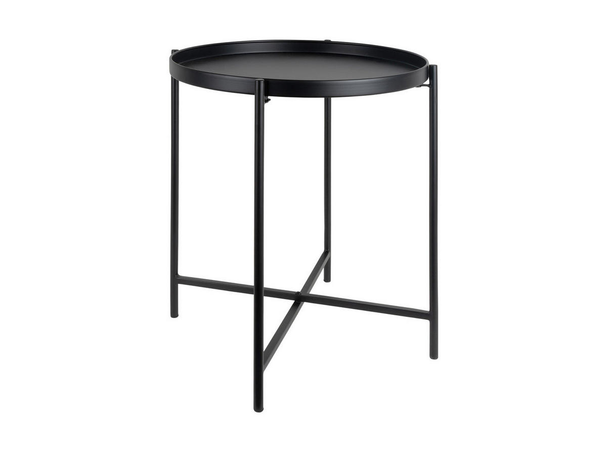 BEISTELLTISCH Meseta Schwarz 40/40/49 cm - Schwarz, Metall (40/40/49cm) - Leitmotiv