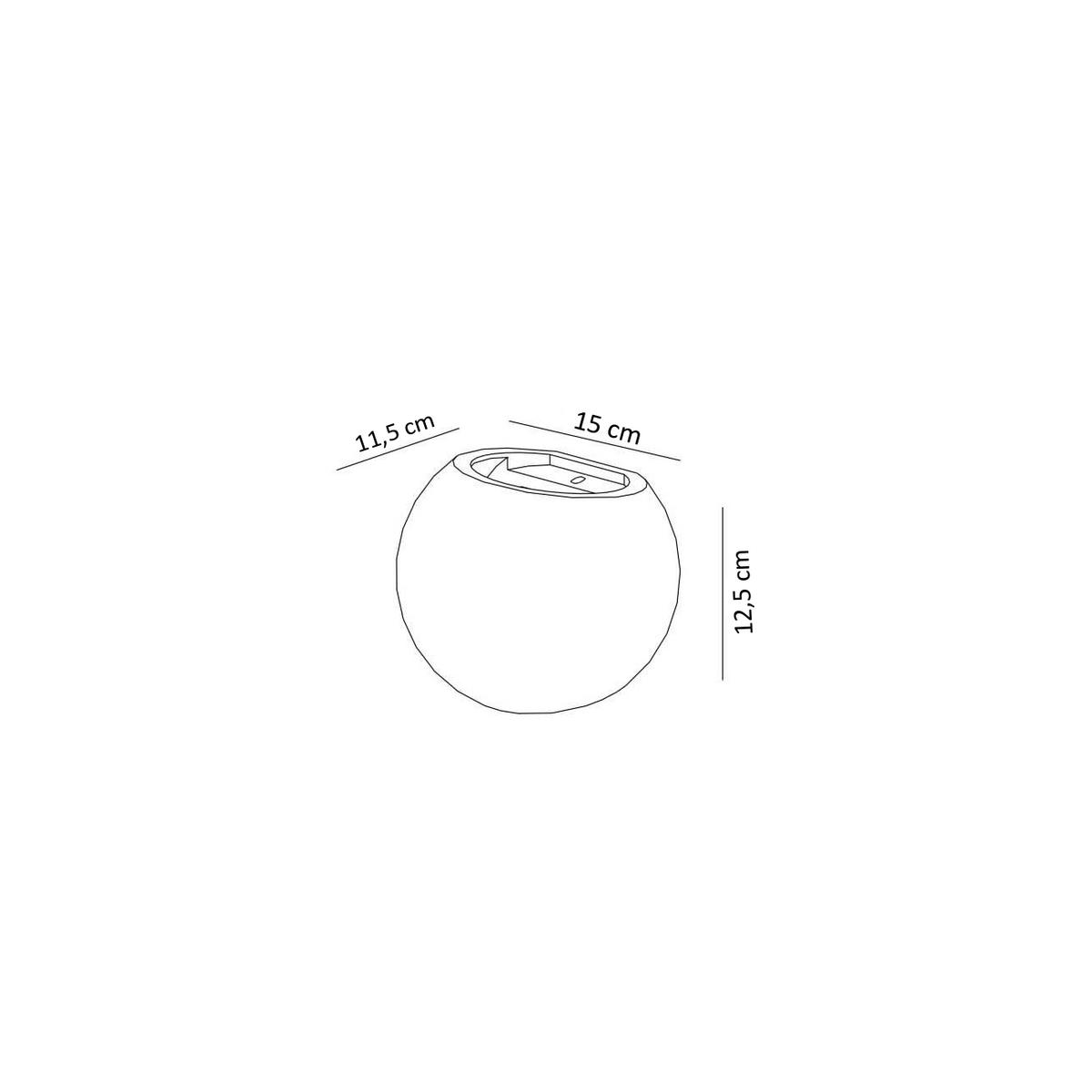 WANDLEUCHTE Athena, Weiß, 15cm - Weiß, Naturmaterialien (12.5/11.5/15cm) - KOSILUM