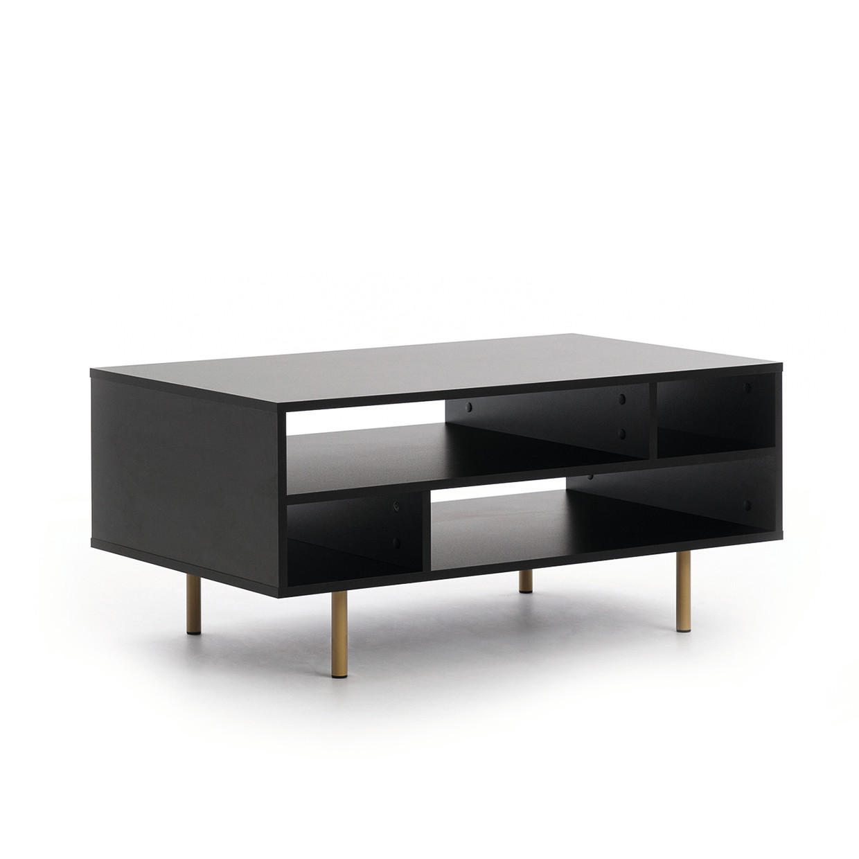 COUCHTISCH Bianco Schwarz - Schwarz, Holzwerkstoff (60/100/45cm) - Bettso