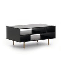 COUCHTISCH Bianco Schwarz - Schwarz, Holzwerkstoff (60/100/45cm) - Bettso