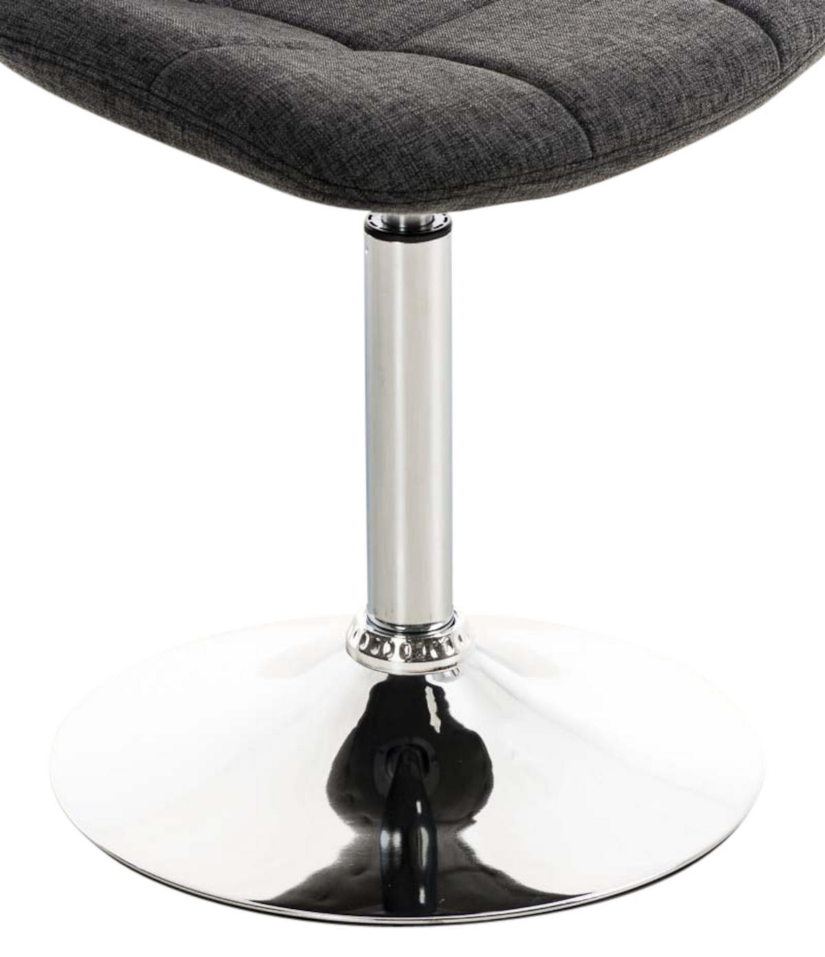 DREHSTUHL 2er Set Stoff dunkelgrau - Chromfarben/Dunkelgrau, Textil/Metall (48/84/52cm) - CLP