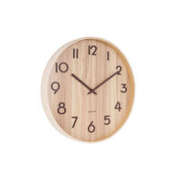 WANDUHR Pure Walnoot Ø40 cm - Hellbraun, Holz (40/40/4.5cm) - Karlsson